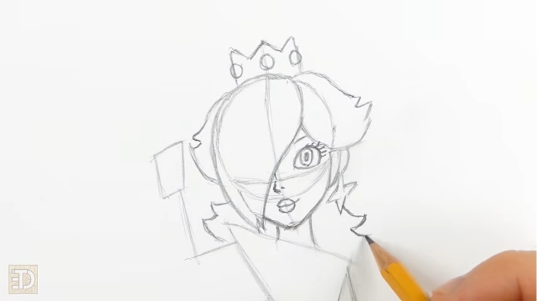 How to Draw Rosalina Galaxy Face