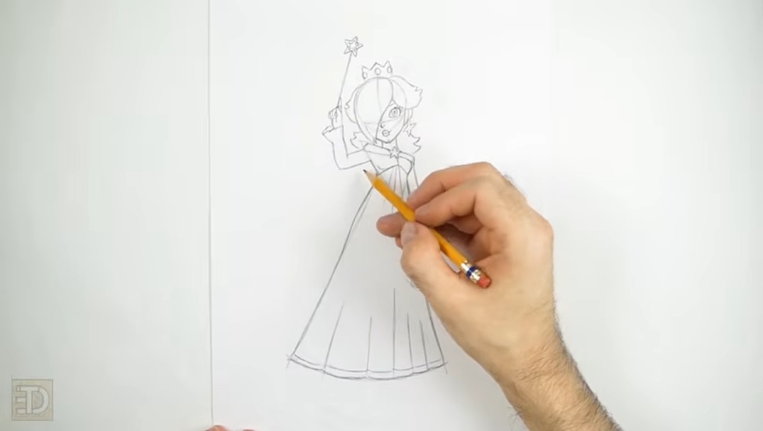 How to Draw Rosalina Galaxy Body