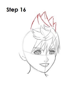 How to Draw Roxas 16 How to Draw Roxas Step 16