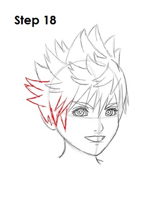 How to Draw Roxas 18 How to Draw Roxas Step 18