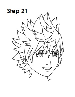 How to Draw Roxas 21 How to Draw Roxas Step 21