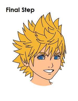 How to Draw Roxas How to Draw Roxas Step Last