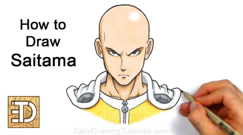 How to Draw Saitama Final Drawing
