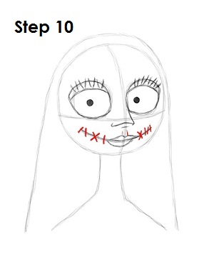 How to Draw Sally Step 10 How to Draw Sally Step 10