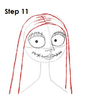 How to Draw Sally Step 11 How to Draw Sally Step 11
