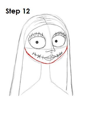 How to Draw Sally Step 12 How to Draw Sally Step 12