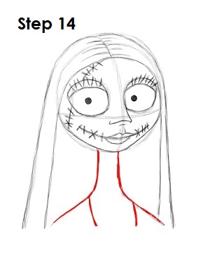 How to Draw Sally Step 14 How to Draw Sally Step 14