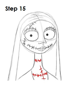 How to Draw Sally Step 15 How to Draw Sally Step 15