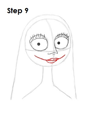 How to Draw Sally Step 9 How to Draw Sally Step 9
