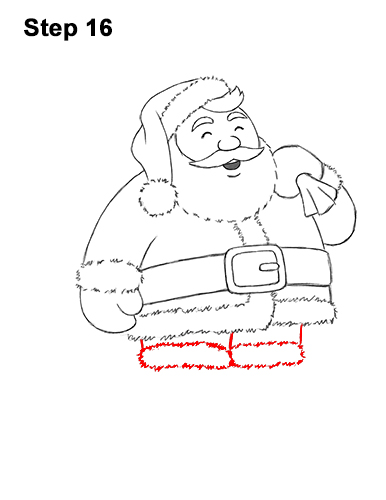 Draw Santa Claus 16 How to Draw Santa Claus Christmas Full Body 16