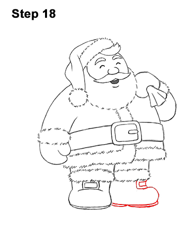 Draw Santa Claus 18 How to Draw Santa Claus Christmas Full Body 18