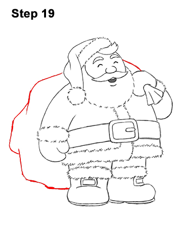 Draw Santa Claus 19 How to Draw Santa Claus Christmas Full Body 19