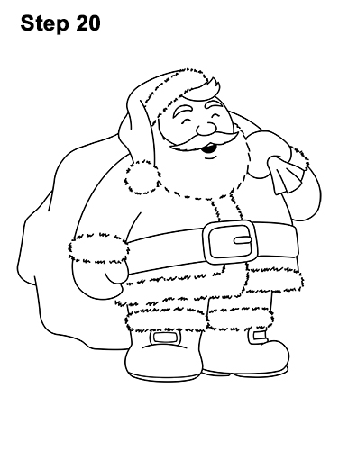 Draw Santa Claus 20 How to Draw Santa Claus Christmas Full Body 20