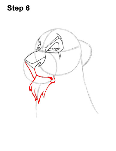 Draw Scar Lion King 6 How to Draw Disney Villain Scar 6