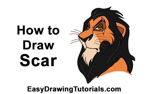 Draw Villain Scar Lion King How to Draw Scar