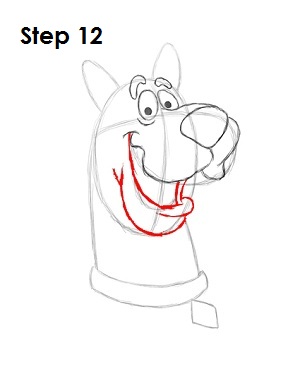 How to Draw Scooby-Doo Step 12