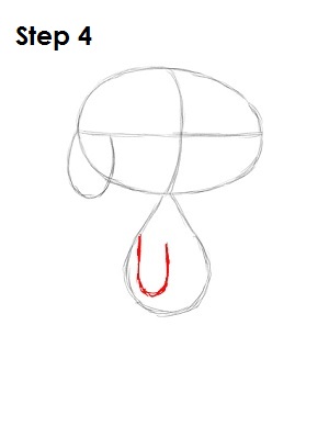 How to Draw Snoopy Step 4 How to Draw Snoopy Step 4