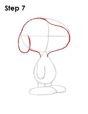 How to Draw Snoopy Step 7