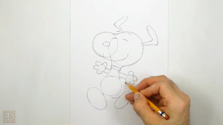 How to Draw Snoopy Facial Features and Head Shape