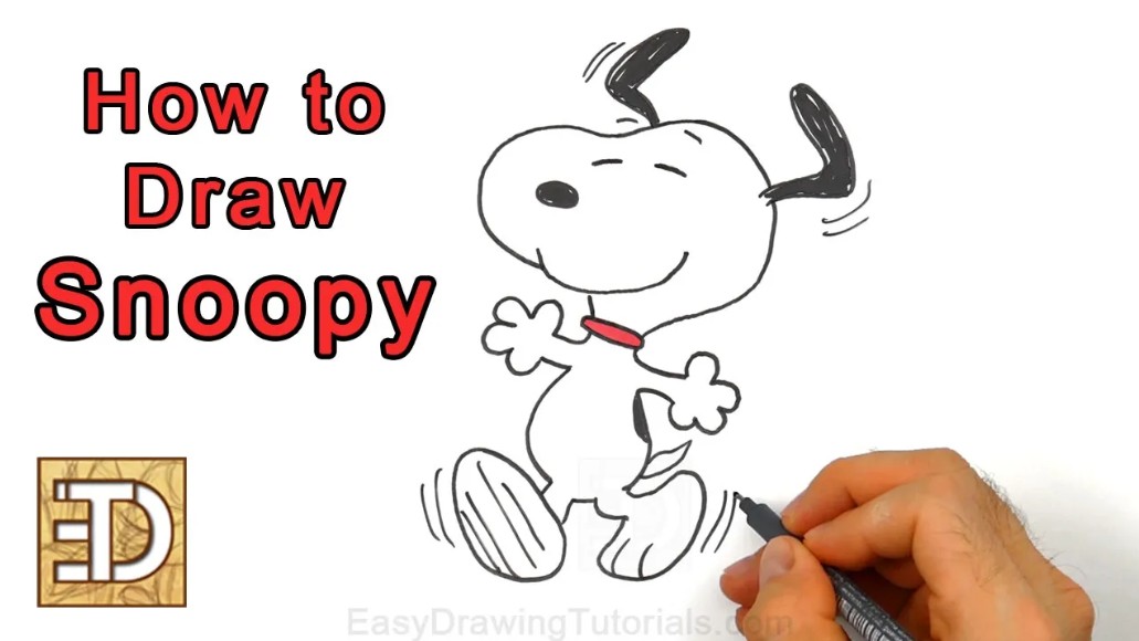 How to Draw Snoopy Final Line Art