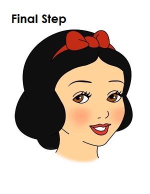 How to Draw Snow White Final Step