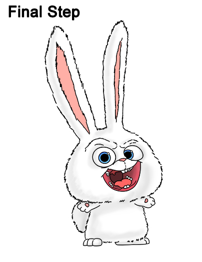 Snowball Secret Life Pets Drawing Draw Snowball Secret Life of Pets
