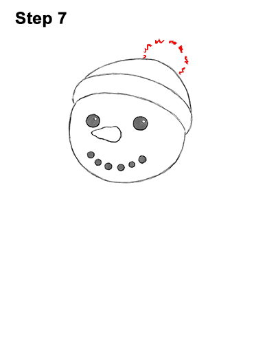 Draw Cartoon Snowman 7 How to Draw Cute Cartoon Snowman Hat Scarf 7