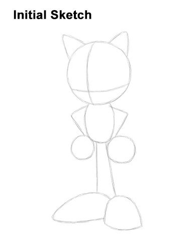 How to Draw Sonic the Hedgehog Full Body Guides Lines