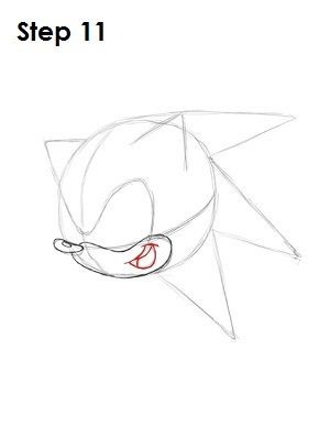 How to Draw Sonic X Step 11 How to Draw Sonic X Step 11