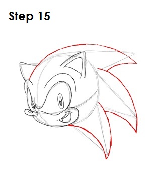 How to Draw Sonic X Step 15 How to Draw Sonic X Step 15