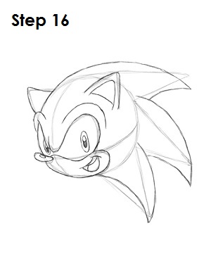How to Draw Sonic X Step 16 How to Draw Sonic X Step 16