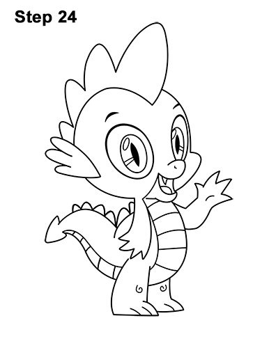 Draw Spike My Little Pony 24 How to Draw Spike Dragon My Little Pony 24