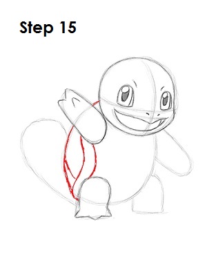 How to Draw Squirtle Step 15