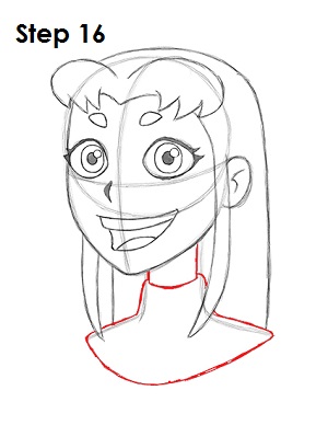 Starfire Teen Titans Drawing 16 Draw Starfire Teen Titans 16