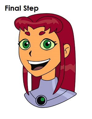 Starfire Teen Titans Drawing Draw Starfire Teen Titans