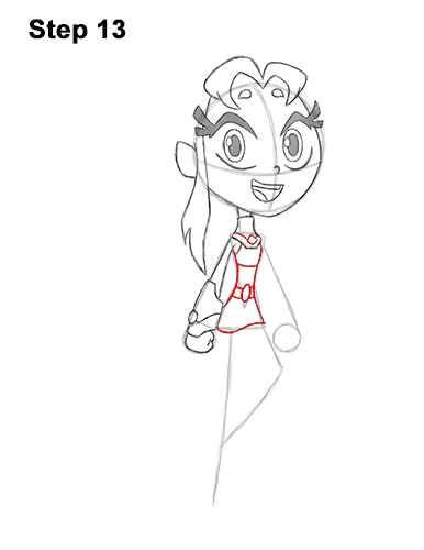 How to Draw Starfire Teen Titans Go Full Body 13