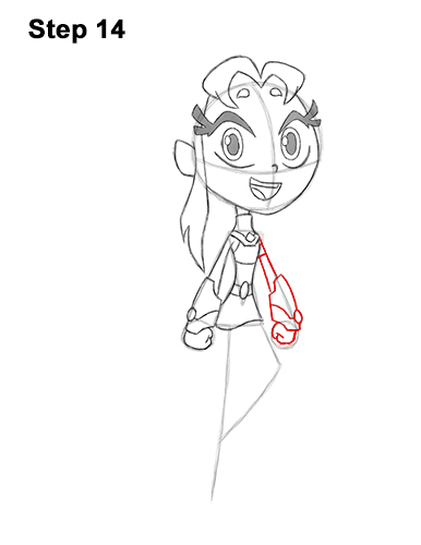 How to Draw Starfire Teen Titans Go Full Body 14