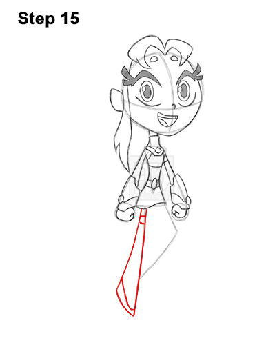 How to Draw Starfire Teen Titans Go Full Body 15