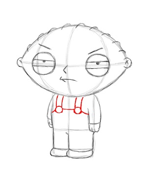 Draw Stewie Griffin Step 17