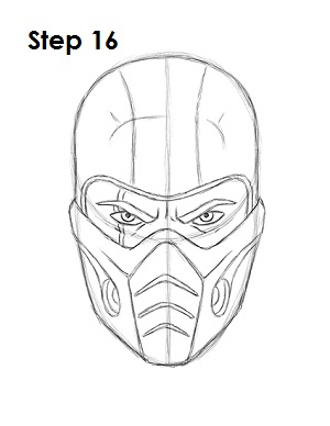 How to Draw Sub-Zero Step 16