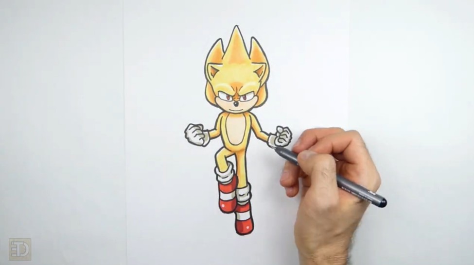 How to Draw Super Sonic Adjustments