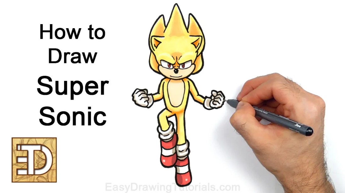 How to Draw Super Sonic Final