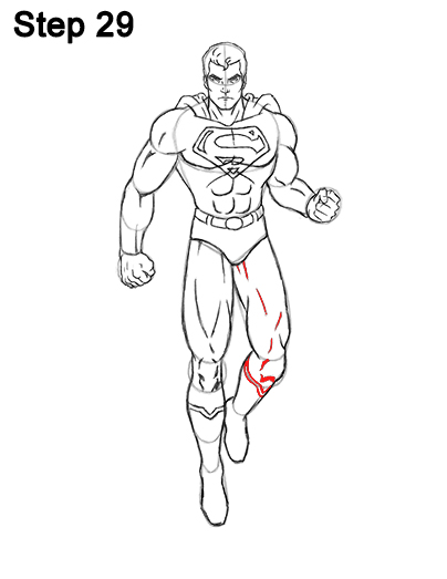 Superman Body Drawing 29 Draw Superman Full Body 29