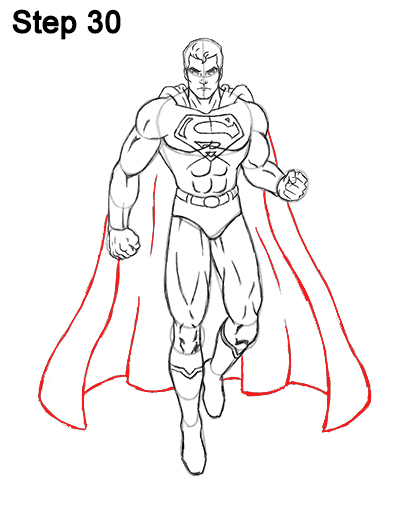 Superman Body Drawing 30 Draw Superman Full Body 30