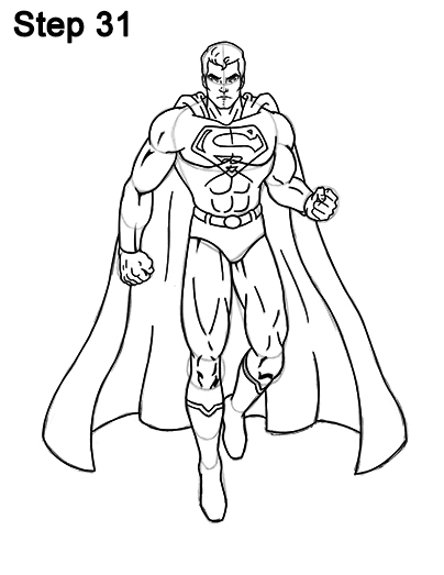 Superman Body Drawing 31 Draw Superman Full Body 31