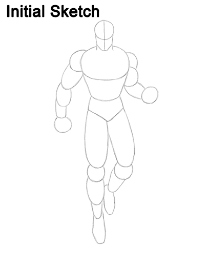 Superman Body Drawing Sketch Draw Superman Full Body Sketch