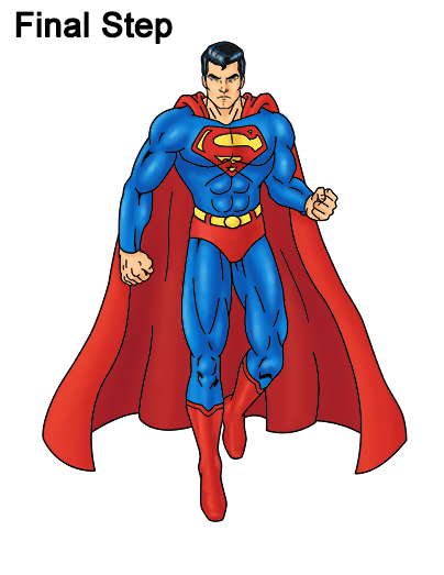 Superman Body Drawing Draw Superman Full Body