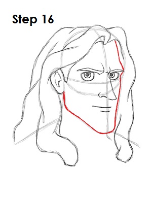 Draw Tarzan Step 16 Draw Disney's Tarzan 16