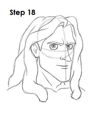 Draw Tarzan Step 18 Draw Disney's Tarzan 18