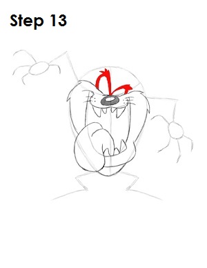 Draw Taz Step 13